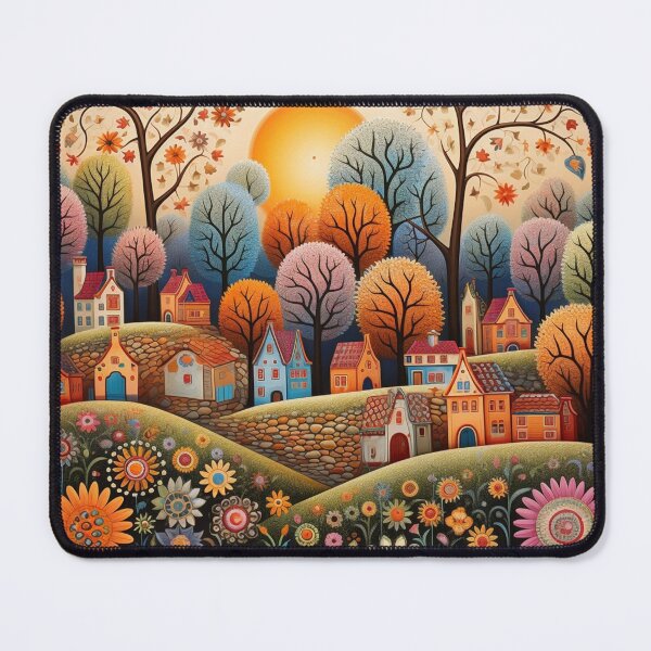 Item preview, Sunset Folk Art Style Floral  designed and sold by Neika Shimm Designs.