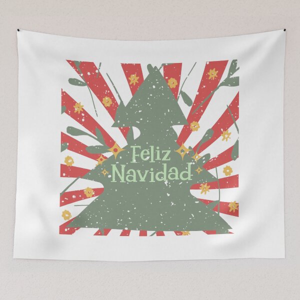 Item preview, Christmas colorful feliz navidad designed and sold by Abelievingheart.