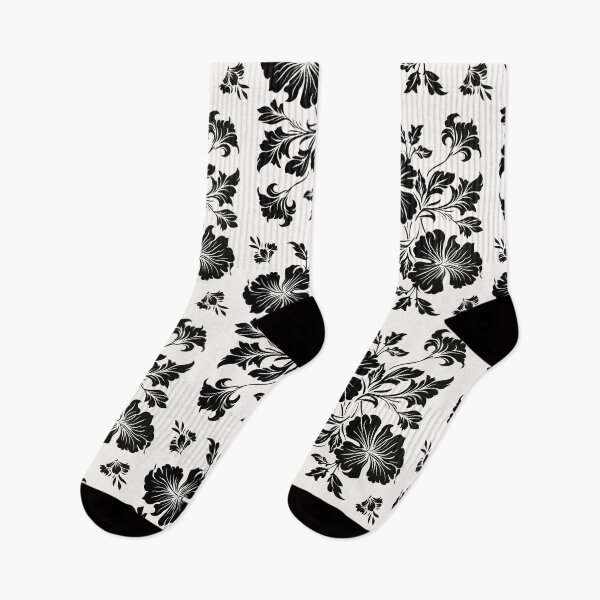 Item preview, Black and White Floral Pattern designed and sold by TojoStudios.