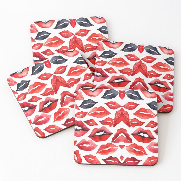Item preview,  Bold red and black lips designed and sold by NolineXpression.