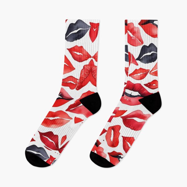 Item preview,  Bold red and black lips designed and sold by NolineXpression.
