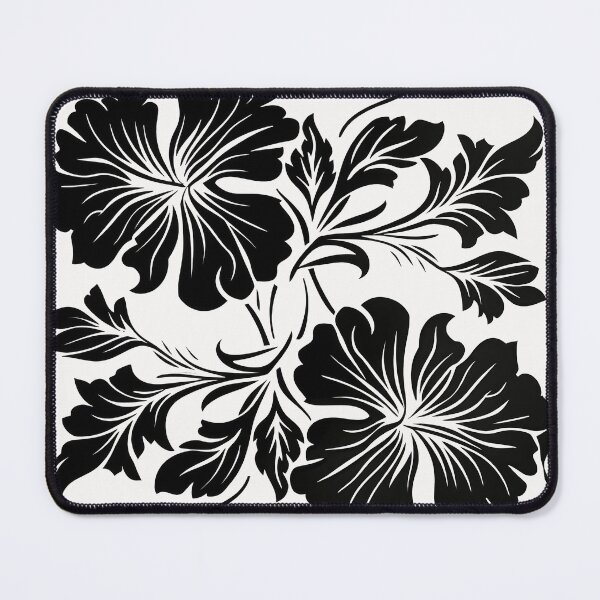 Item preview, Black and White Floral Pattern designed and sold by TojoStudios.