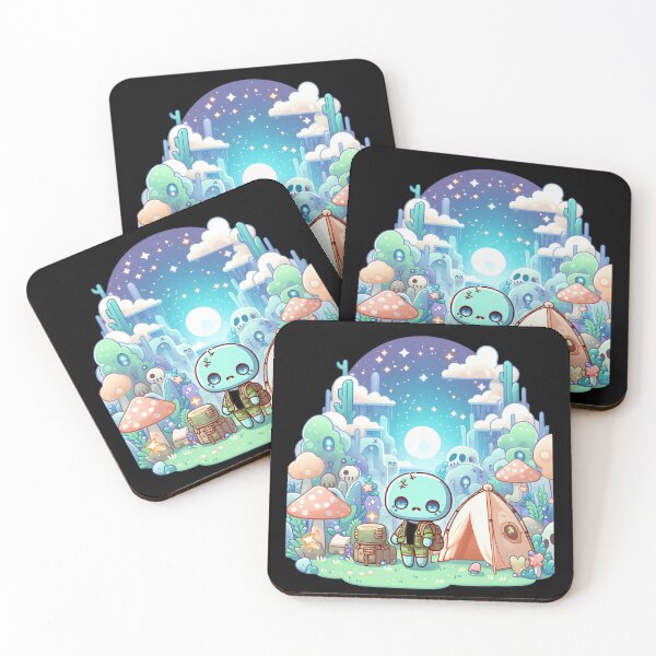 Item preview, Cute Zombie Camping in a Fantasy World (Adorable 2D Design) designed and sold by Mechanical-Artt.