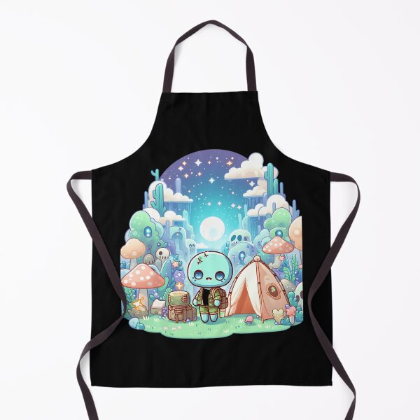 Item preview, Cute Zombie Camping in a Fantasy World (Adorable 2D Design) designed and sold by Mechanical-Artt.