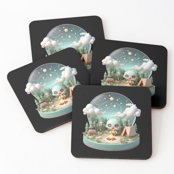 Item preview, Cute Zombie Camping in a Whimsical Fantasy World (2D Illustration) designed and sold by Mechanical-Artt.