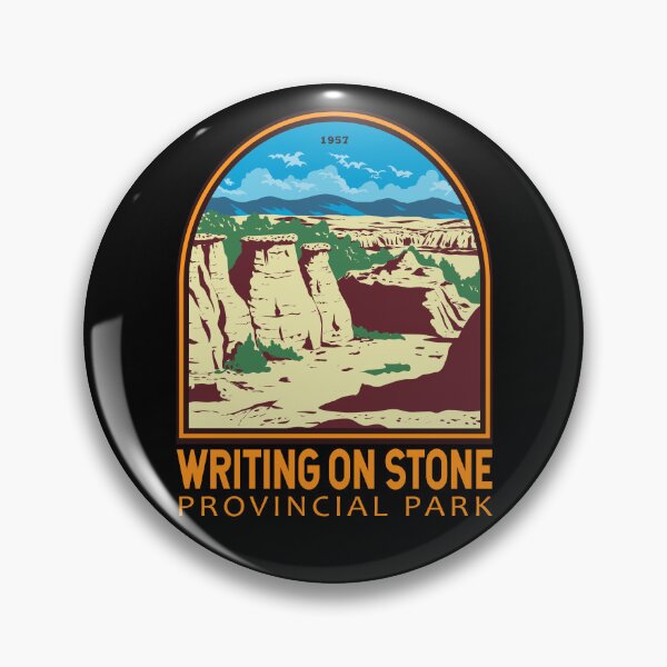 Artikelvorschau, Schriftzug auf Stein des Provinzpark-Emblems entworfen und verkauft von KrisSidDesigns.