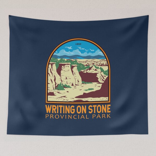 Item preview, Writing on Stone Provincial Park Emblem designed and sold by KrisSidDesigns.