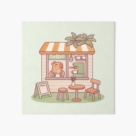 Artikel-Vorschau von Niedliches Capybara-Barista-Café, designt und verkauft von rustydoodle.