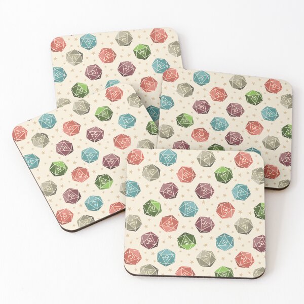 Item preview,  all over print D20 dice in cream designed and sold by Becca Alessi.