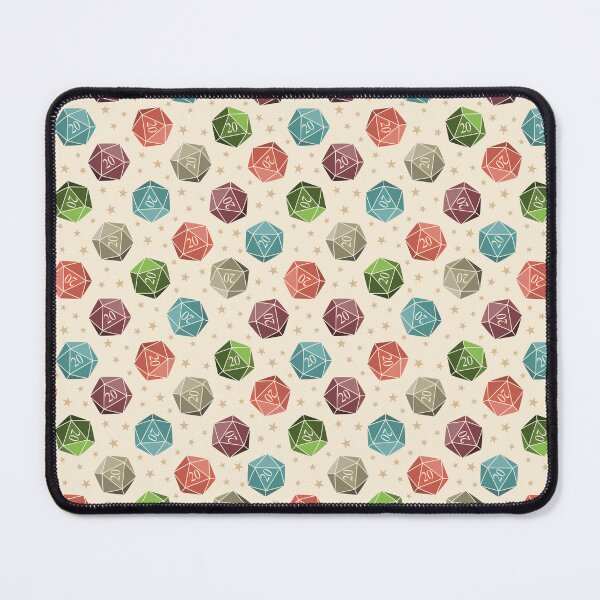Item preview, all over print D20 dice in cream designed and sold by Becca Alessi.