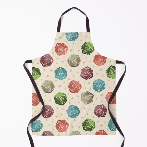 Item preview, all over print D20 dice in cream designed and sold by Becca Alessi.