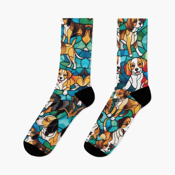Item preview, Adorable beagle puppies stained glass  designed and sold by NolineXpression.