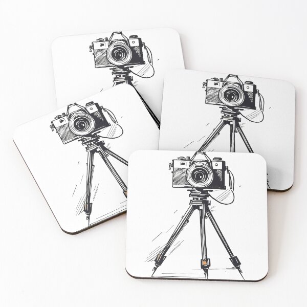 Item preview, Vintage Camera on Tripod Art Print designed and sold by drawbey.