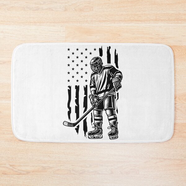 Item preview, Ice Hockey, hockey player standing US Flag designed and sold by MYpngShop.
