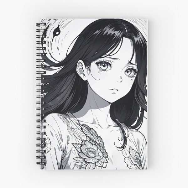 Item preview, Artwork of anime girl, black and white designed and sold by Stajnon.