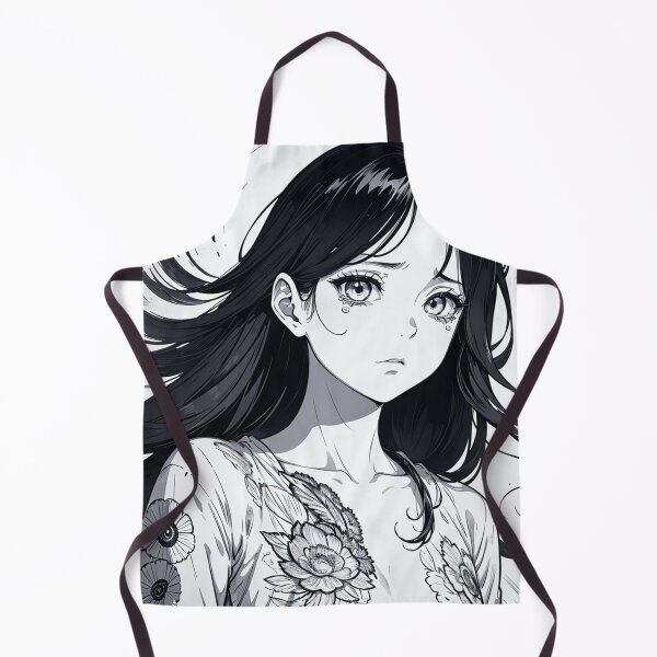 Item preview, Artwork of anime girl, black and white designed and sold by Stajnon.