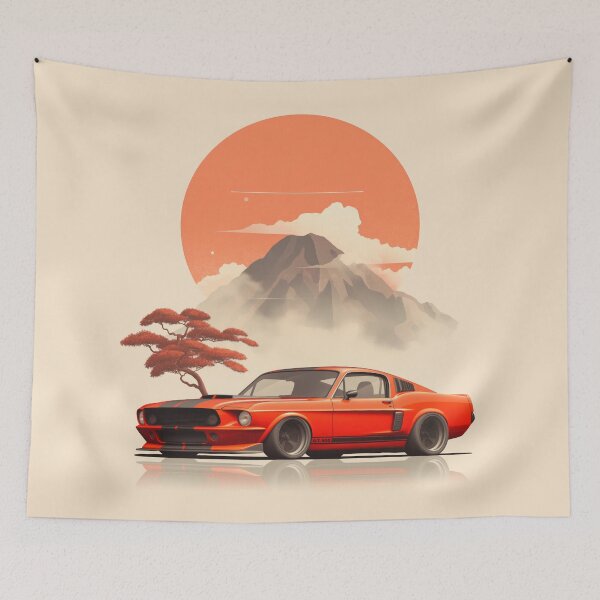 Item preview, Mustang GT 350 in Japan Illustration designed and sold by blackdogshop.