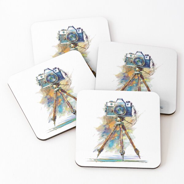 Item preview, Vintage Camera on Tripod Art Print designed and sold by drawbey.