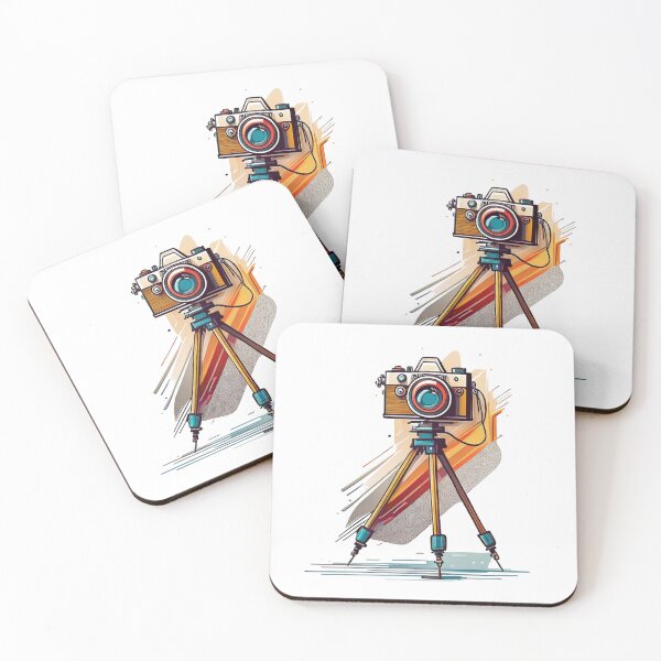 Item preview, Vintage Camera on Tripod Art Print designed and sold by drawbey.