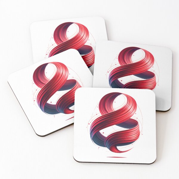 Item preview, Majestic Red Ribbon Double Helix – Symbol of Strength and Resilience designed and sold by Pattamo1.