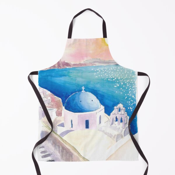 Item preview, View of the Aegean from top of Caldera at Oia with Blue Cupolas designed and sold by artshop77.