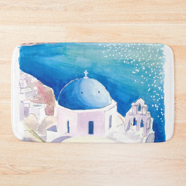 Item preview, View of the Aegean from top of Caldera at Oia with Blue Cupolas designed and sold by artshop77.