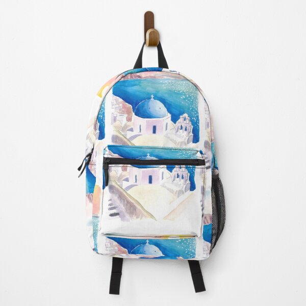 Item preview, View of the Aegean from top of Caldera at Oia with Blue Cupolas designed and sold by artshop77.