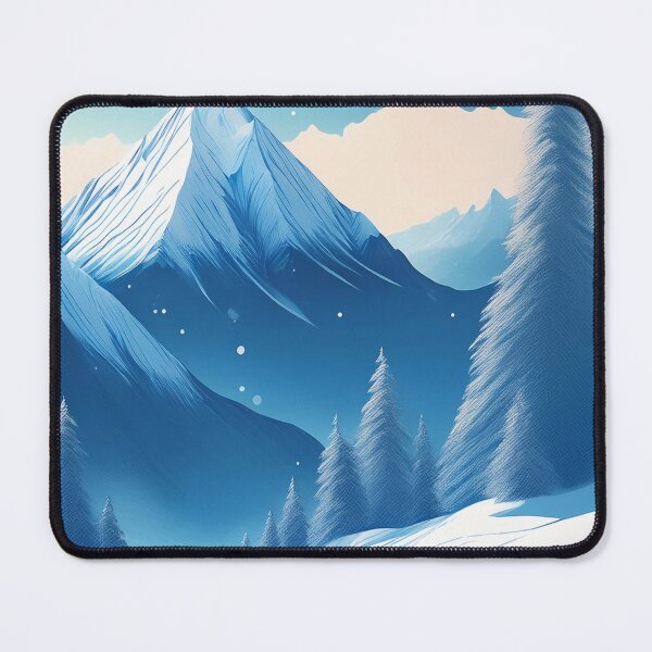 Item preview, Tranquil Snowy Mountain Scene – Serene Winter Art designed and sold by RaiyaTees.