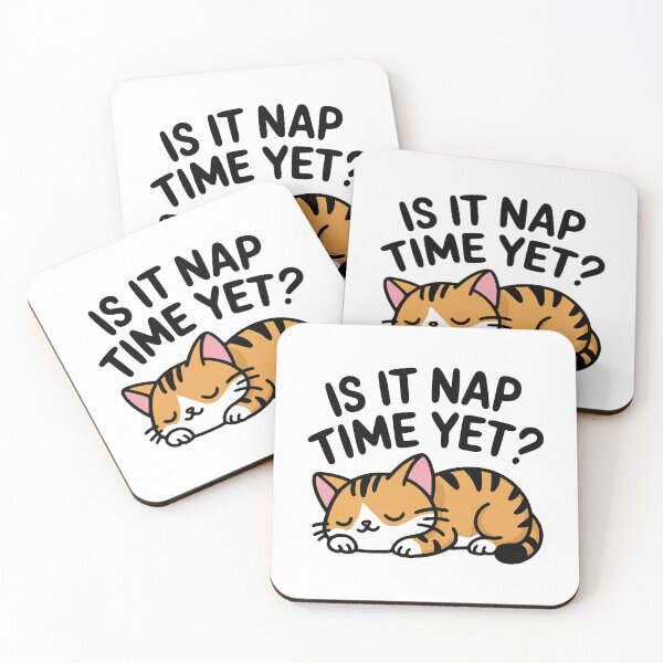 Item preview, Is It Nap Time Yet? Cute Sleeping Cat Pun designed and sold by PMCreative.