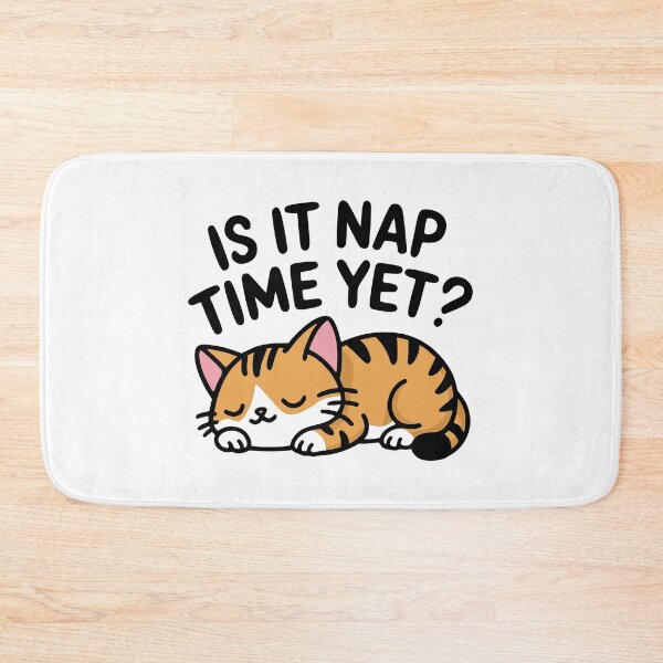 Item preview, Is It Nap Time Yet? Cute Sleeping Cat Pun designed and sold by PMCreative.