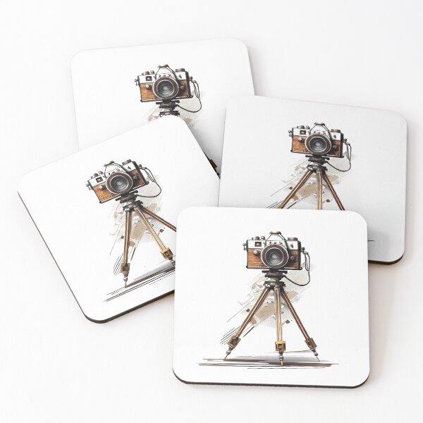 Item preview, Vintage Camera on Tripod Art Print designed and sold by drawbey.