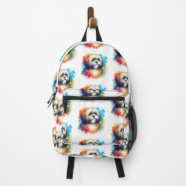 Item preview, Colorful Cute Lhasa Apso Watercolor Portrait designed and sold by MaedK.