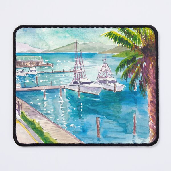 Item preview, Harbor Scene in Red Hook St Thomas US Virgin Islands designed and sold by artshop77.