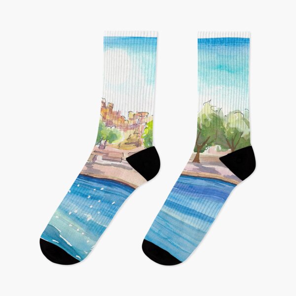 Item preview, Aegina Island Greece View of Temple of Apollo Ruins from Aegean Sea designed and sold by artshop77.