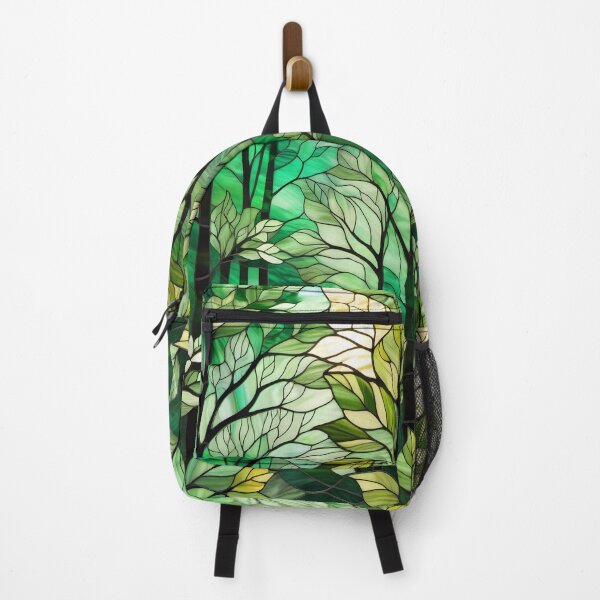 Item preview, Lush green stained glass forest designed and sold by NolineXpression.