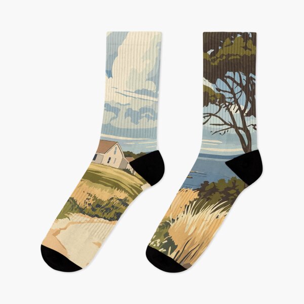 Item preview, Cape Cod Massachusetts Travel Art Vintage designed and sold by KrisSidDesigns.