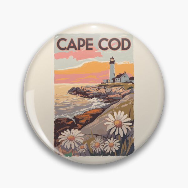 Item preview, Cape Cod Massachusetts Painterly Travel Art Vintage designed and sold by KrisSidDesigns.