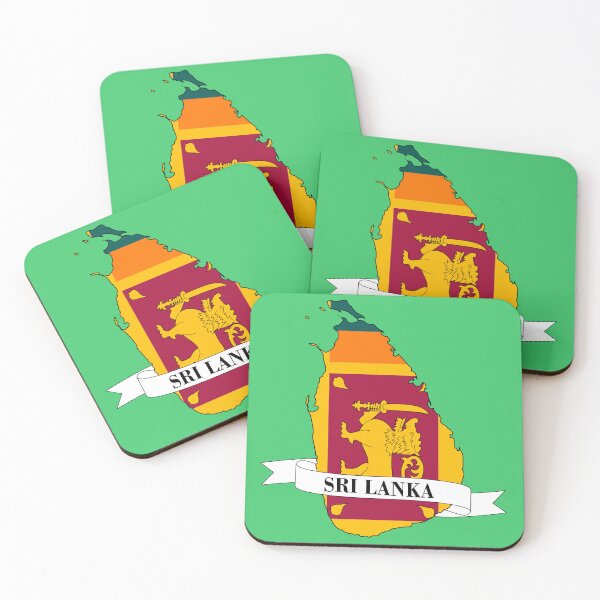Item preview, Sri Lanka flag map designed and sold by visual adventures.