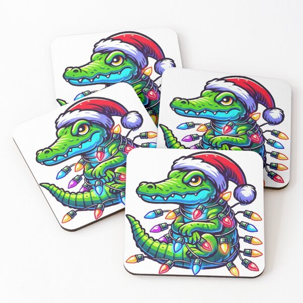 Item preview, Festive Alligator Wrapped in Christmas Lights designed and sold by lubushop1.