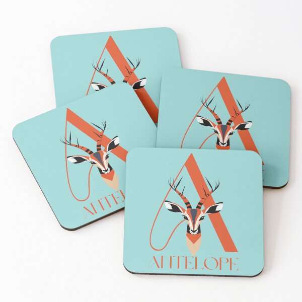 Item preview, Antelope Monogram - Alphabet Letter Animals designed and sold by TuncGK.