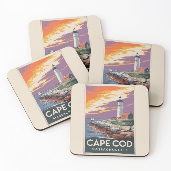 Item preview, Ilustración de viajes de Cape Cod, Massachusetts, arte vintage designed and sold by KrisSidDesigns.