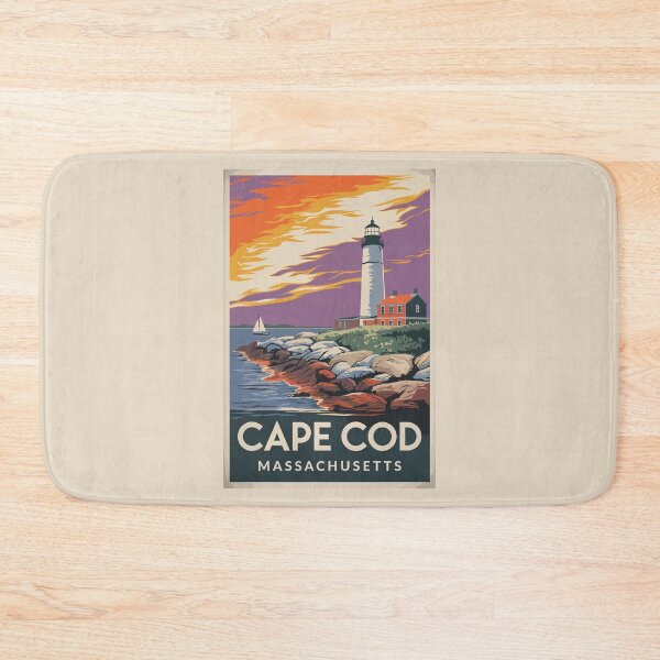 Item preview, Cape Cod Massachusetts Illustration Travel Art Vintage designed and sold by KrisSidDesigns.