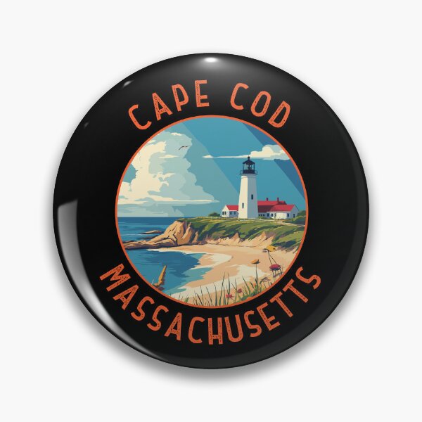 Item preview, Cape Cod Massachusetts Retro Distressed Circle designed and sold by KrisSidDesigns.