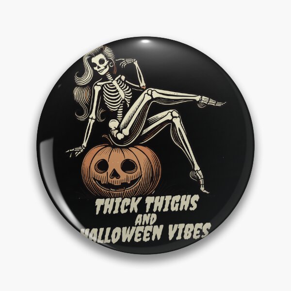 Item preview, Funny Halloween Vibes Thick Thighs Skeleton Art designed and sold by LuminOrb.