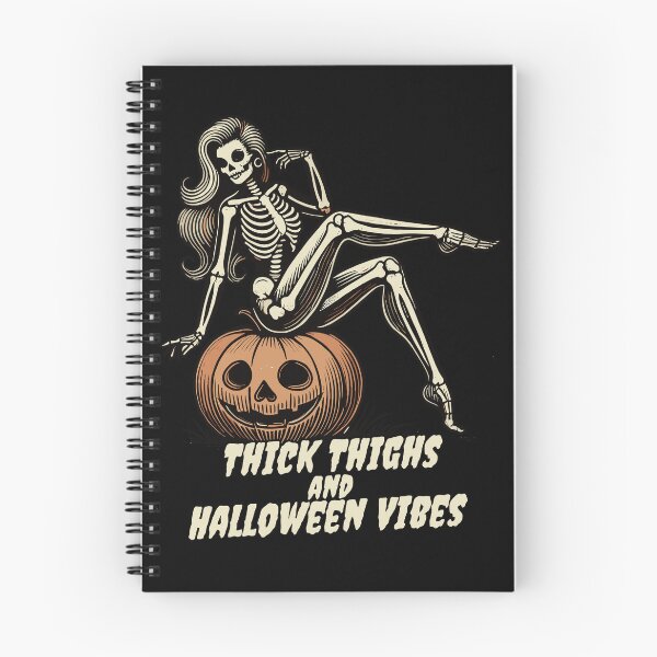 Item preview, Funny Halloween Vibes Thick Thighs Skeleton Art designed and sold by LuminOrb.