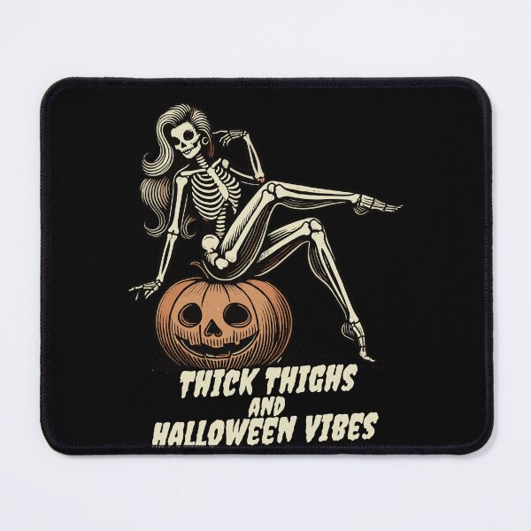 Item preview, Funny Halloween Vibes Thick Thighs Skeleton Art designed and sold by LuminOrb.