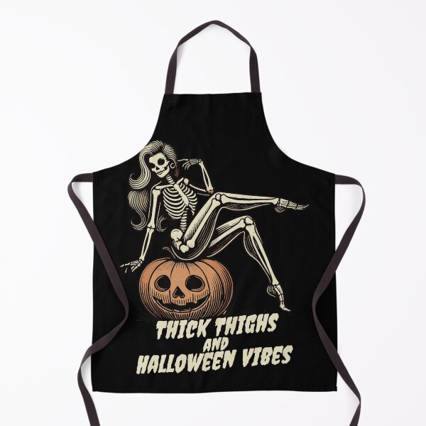 Item preview, Funny Halloween Vibes Thick Thighs Skeleton Art designed and sold by LuminOrb.