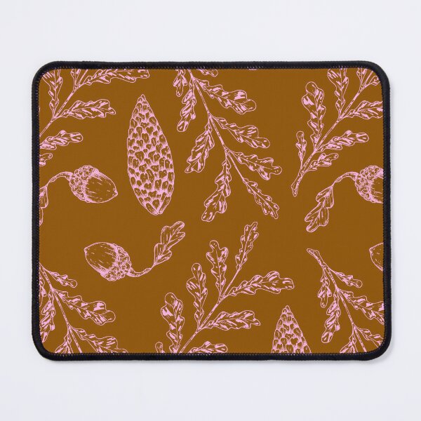 Item preview, Vintage Pine Cone Pattern - Brown and Pink designed and sold by bowsbotanicals.