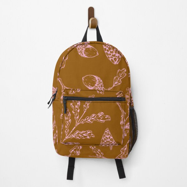 Item preview, Vintage Pine Cone Pattern - Brown and Pink designed and sold by bowsbotanicals.