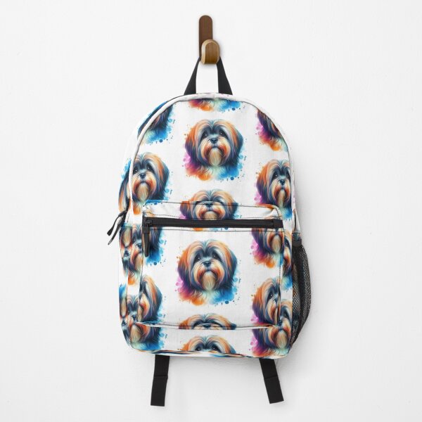 Item preview, Colorful Cute Lhasa Apso Watercolor Portrait designed and sold by MaedK.